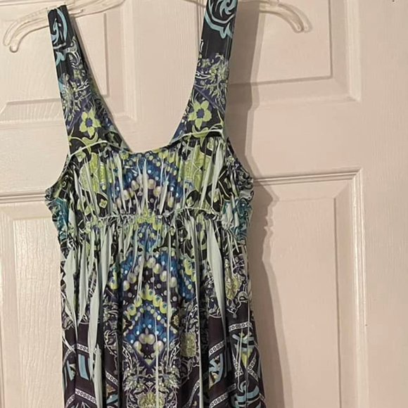 Women Ladies sz. LARGE  Floral Maxi Dress Cocktail Party  Summer Beach Sundress. - Picture 4 of 7